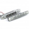 6W lúmen 600-lúmen 6-LED branco luz diurna lâmpadas para automóveis (par/DC 12V)