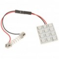 2.5W 12-SMD 5050 LED 120-150LM Red Light para carro