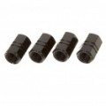 Tampas de válvula de pneu de carro moda universal - preto (Pack de 4 peças)