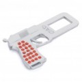 54 Pistola em forma de fivela de cinto de segurança de Metal - prata + vermelho