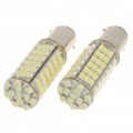 S25 1142 5W 410-lúmen 102 x 3528 SMD LED carro branco lâmpadas (par/DC 12V)