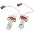 6W Angel Eyes 2-LED vermelho lâmpada para BMW E90/E91 - par (8 ~ 30V)