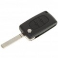 Substituição dobrável 3 botões Transponder Smart Key Casing para Citroen