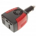 150W 12V de carro DC para AC inversor de energia de 220V com porta USB - vermelho + preto