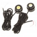 1W 7000K 130 lúmen White Eagle Eye luzes para carro (12V / par)