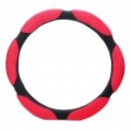 Luva de coluna de volante para carro - preto + vermelho (diâmetro 37 ~ 38 cm)