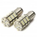 1157 Ba15d 3.25W 6500K 216-lúmen 54 x 3528 SMD LED branco lâmpadas para carro - par (12V)