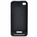 1600mAh externo bateria volta caso c / transmissor de FM para iPhone 4 / 4S - Black